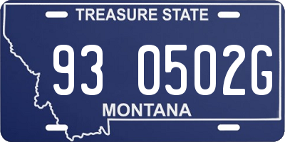 MT license plate 930502G