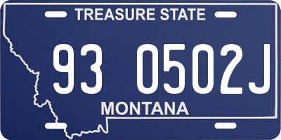 MT license plate 930502J