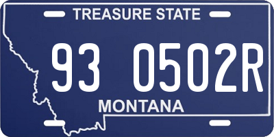 MT license plate 930502R