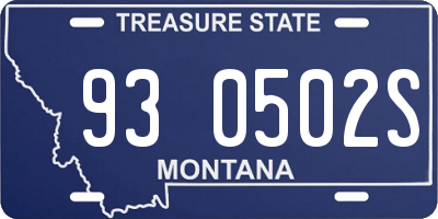 MT license plate 930502S