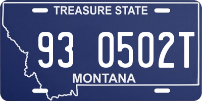 MT license plate 930502T