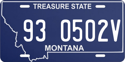 MT license plate 930502V