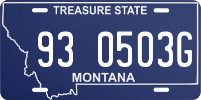 MT license plate 930503G