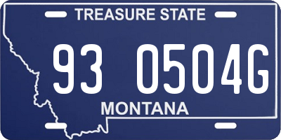 MT license plate 930504G