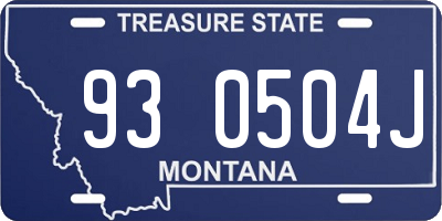 MT license plate 930504J