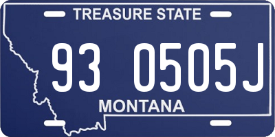 MT license plate 930505J