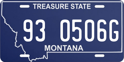 MT license plate 930506G
