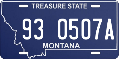MT license plate 930507A