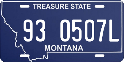 MT license plate 930507L