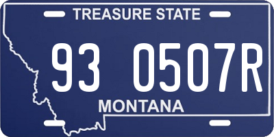 MT license plate 930507R