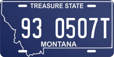 MT license plate 930507T