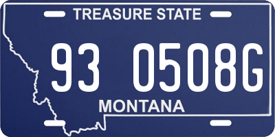 MT license plate 930508G