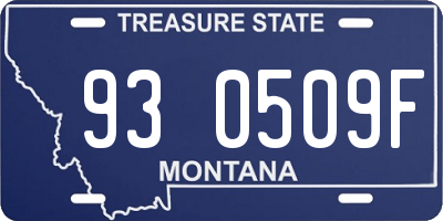 MT license plate 930509F