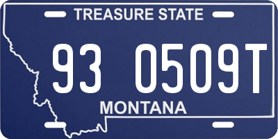MT license plate 930509T