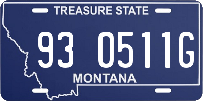 MT license plate 930511G