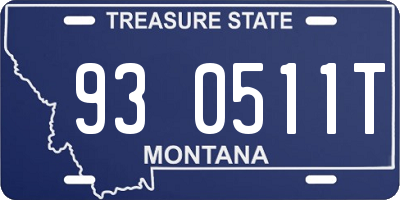 MT license plate 930511T