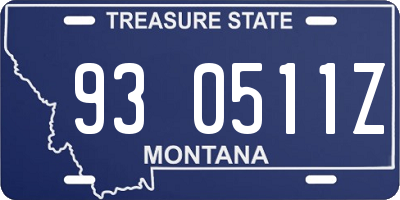 MT license plate 930511Z