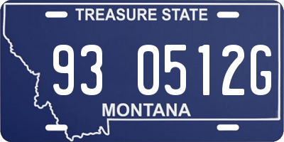 MT license plate 930512G