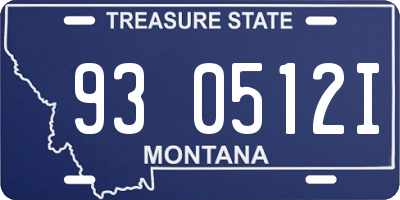 MT license plate 930512I