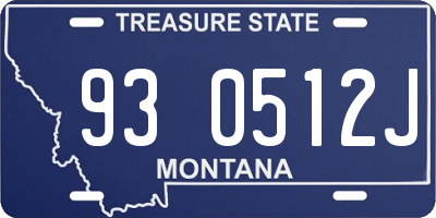 MT license plate 930512J