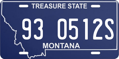 MT license plate 930512S