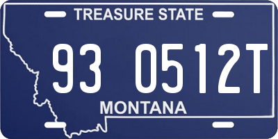 MT license plate 930512T