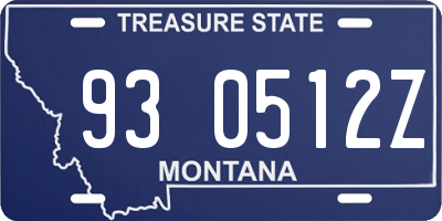MT license plate 930512Z