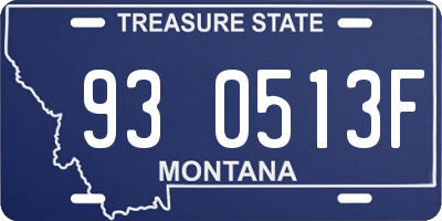 MT license plate 930513F