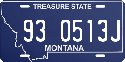 MT license plate 930513J