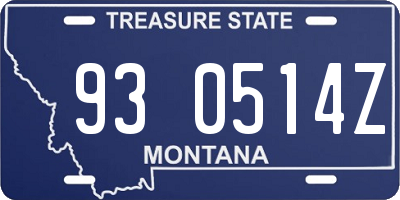 MT license plate 930514Z