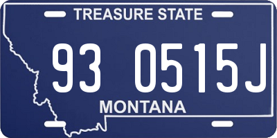 MT license plate 930515J