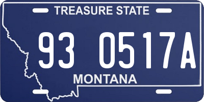 MT license plate 930517A