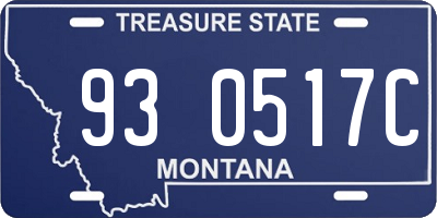 MT license plate 930517C