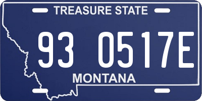 MT license plate 930517E