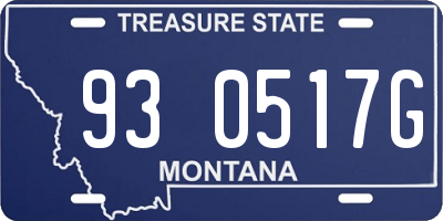 MT license plate 930517G