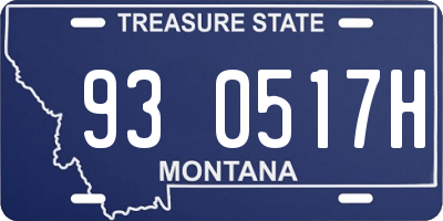 MT license plate 930517H