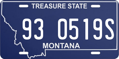 MT license plate 930519S
