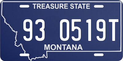 MT license plate 930519T