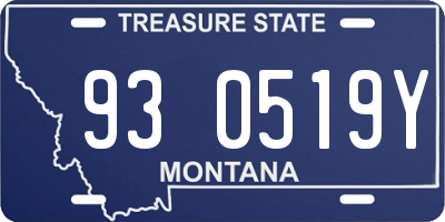 MT license plate 930519Y