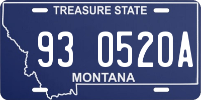 MT license plate 930520A