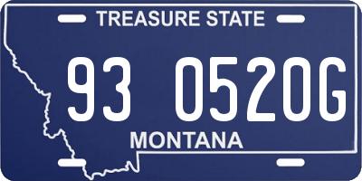 MT license plate 930520G