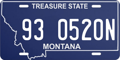 MT license plate 930520N