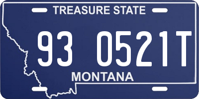 MT license plate 930521T