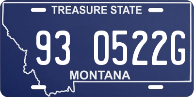 MT license plate 930522G