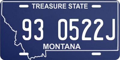 MT license plate 930522J