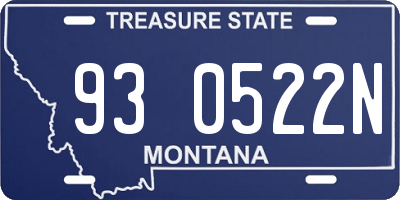 MT license plate 930522N