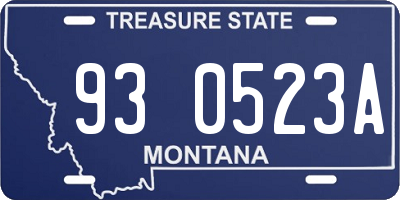 MT license plate 930523A