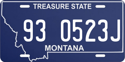 MT license plate 930523J