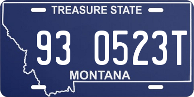 MT license plate 930523T