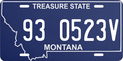 MT license plate 930523V